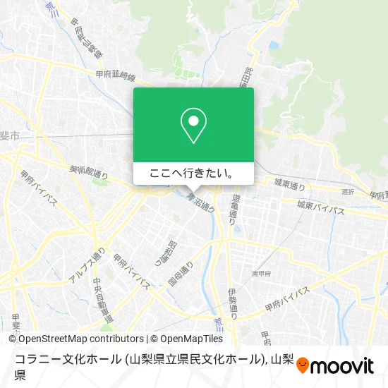 コラニー文化ホール (山梨県立県民文化ホール)地図