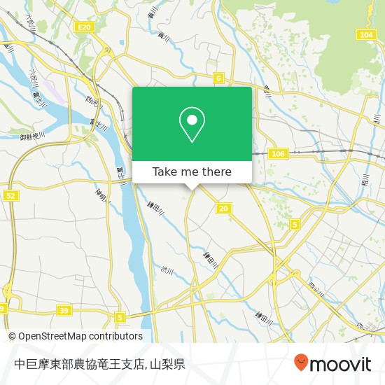 中巨摩東部農協竜王支店地図