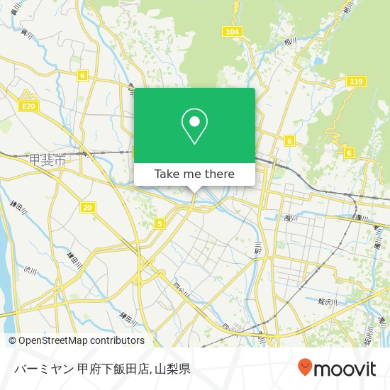 バーミヤン 甲府下飯田店地図