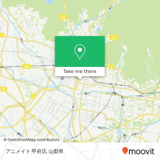 アニメイト 甲府店地図