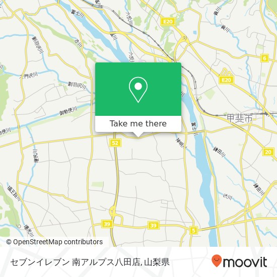 セブンイレブン 南アルプス八田店地図