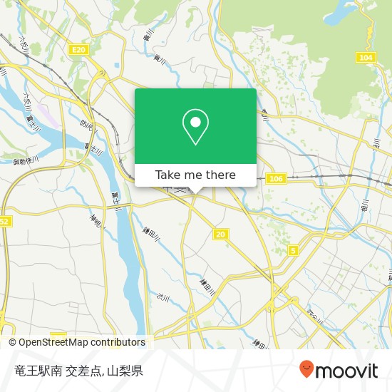 竜王駅南 交差点地図