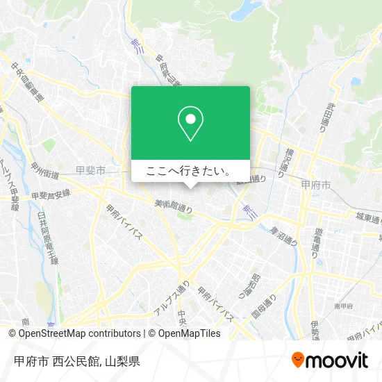 甲府市 西公民館地図