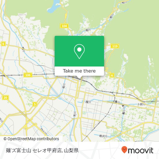 麺'ズ富士山 セレオ甲府店地図