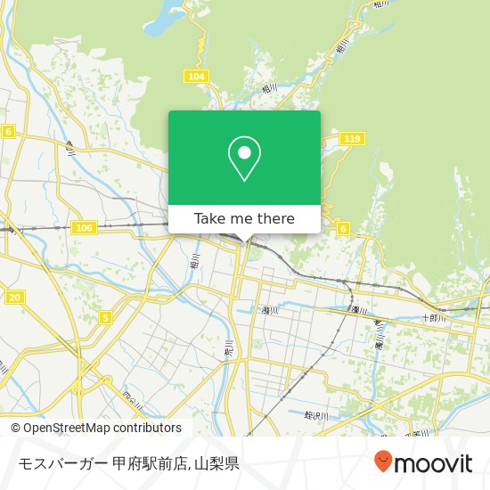 モスバーガー 甲府駅前店地図