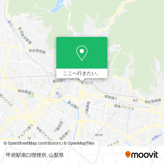 甲府駅南口喫煙所地図