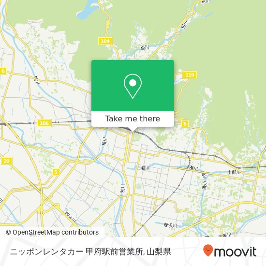 ニッポンレンタカー 甲府駅前営業所地図