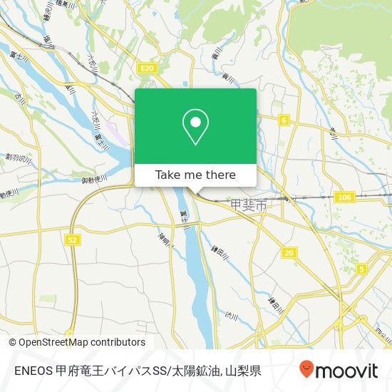 ENEOS 甲府竜王バイパスSS/太陽鉱油地図