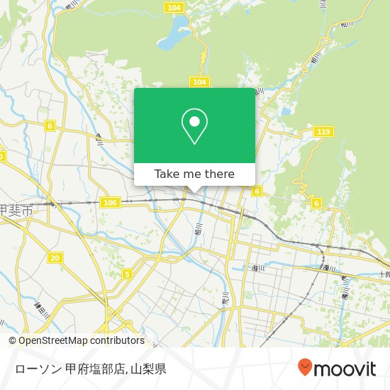 ローソン 甲府塩部店地図