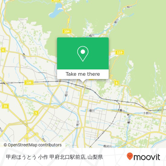 甲府ほうとう 小作 甲府北口駅前店地図