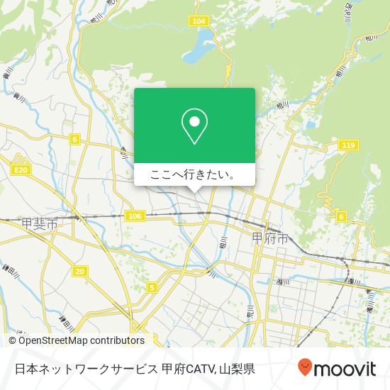 日本ネットワークサービス 甲府CATV地図