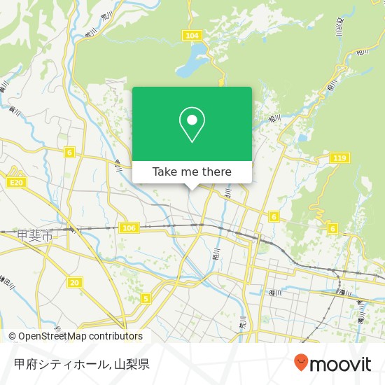 甲府シティホール地図