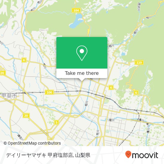 デイリーヤマザキ 甲府塩部店地図