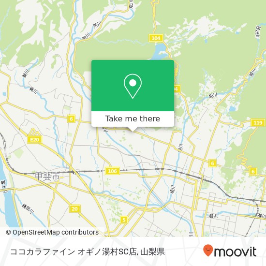 ココカラファイン オギノ湯村SC店地図