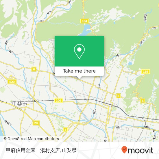 甲府信用金庫　湯村支店地図
