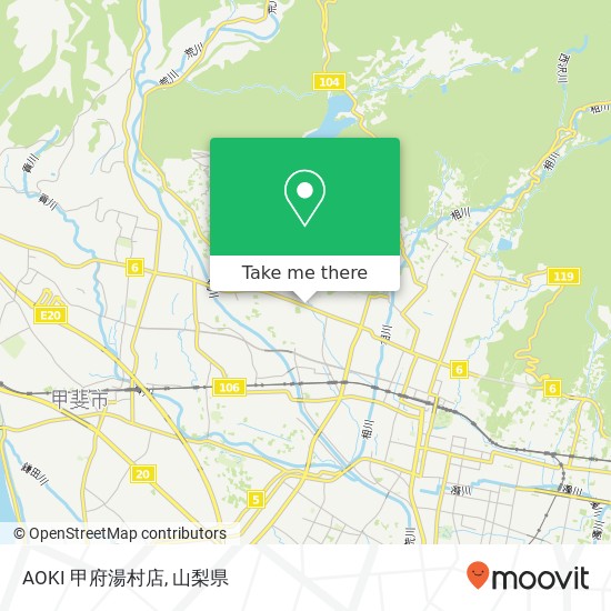 AOKI 甲府湯村店地図