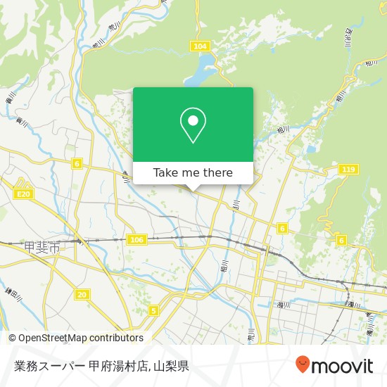 業務スーパー 甲府湯村店地図