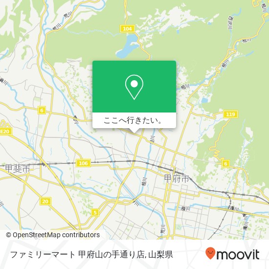ファミリーマート 甲府山の手通り店地図
