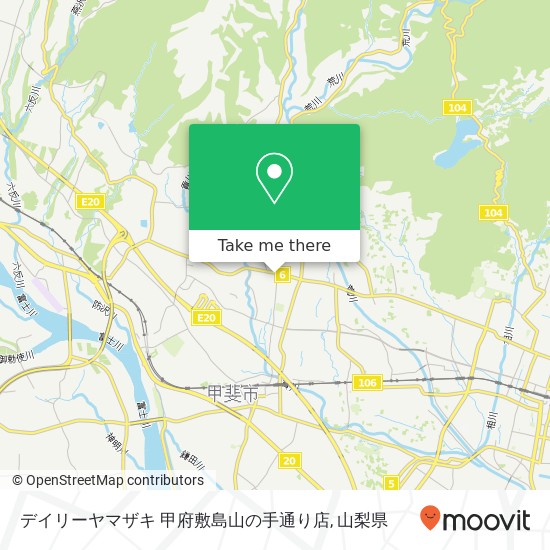デイリーヤマザキ 甲府敷島山の手通り店地図