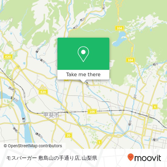 モスバーガー 敷島山の手通り店地図