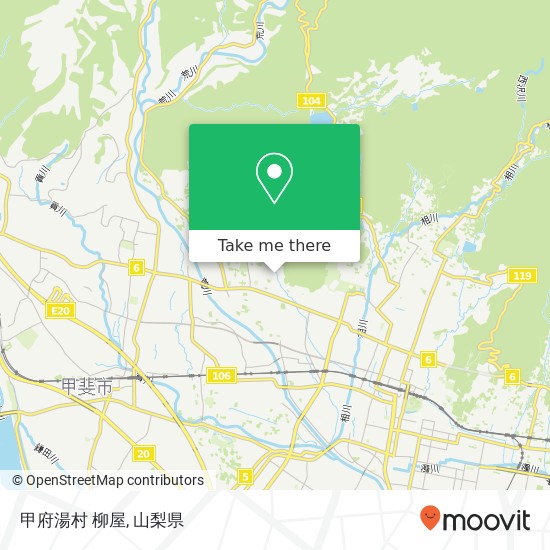 甲府湯村 柳屋地図