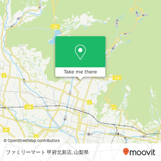 ファミリーマート 甲府北新店地図