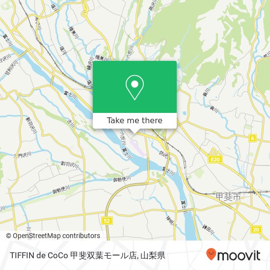 TIFFIN de CoCo 甲斐双葉モール店地図