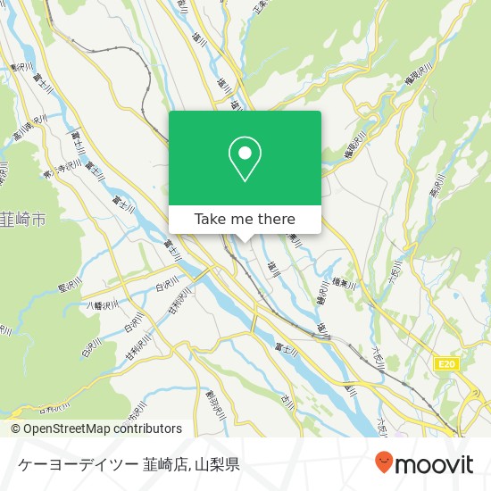 ケーヨーデイツー 韮崎店地図
