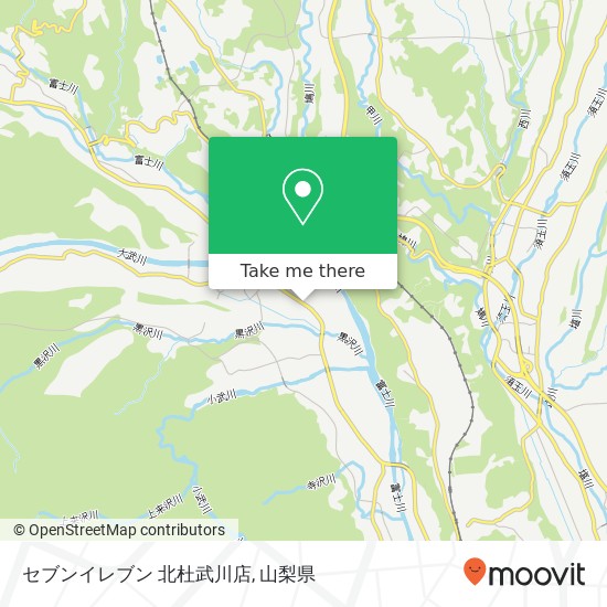 セブンイレブン 北杜武川店地図