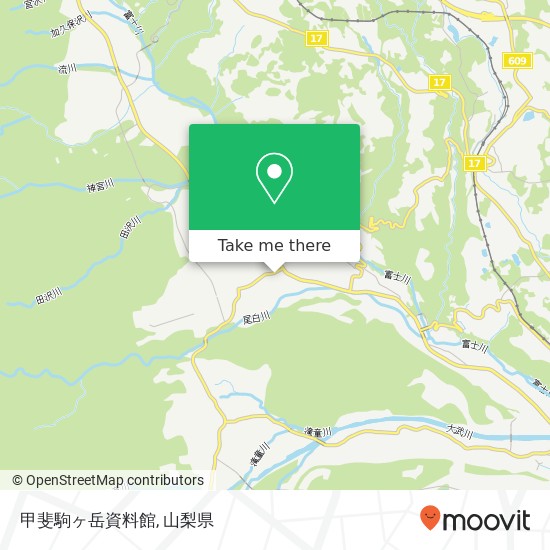甲斐駒ヶ岳資料館地図