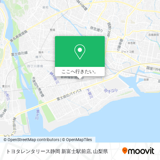 トヨタレンタリース静岡 新富士駅前店地図