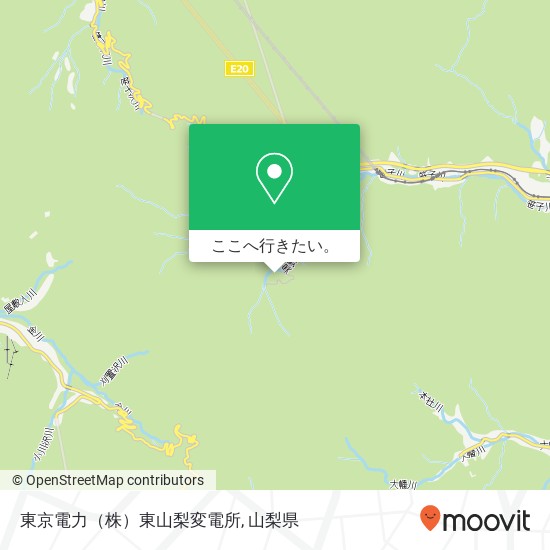 東京電力（株）東山梨変電所地図