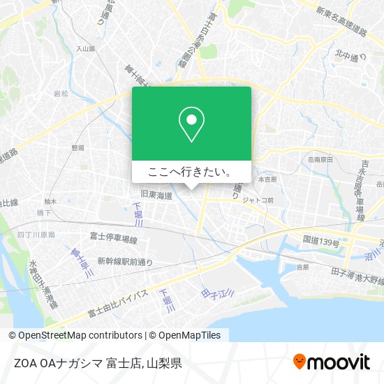 ZOA OAナガシマ 富士店地図