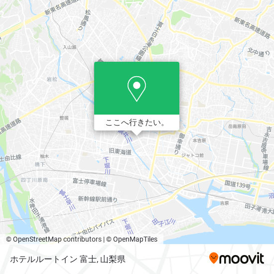 ホテルルートイン 富士地図