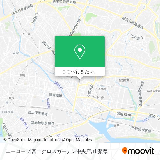 ユーコープ 富士クロスガーデン中央店地図
