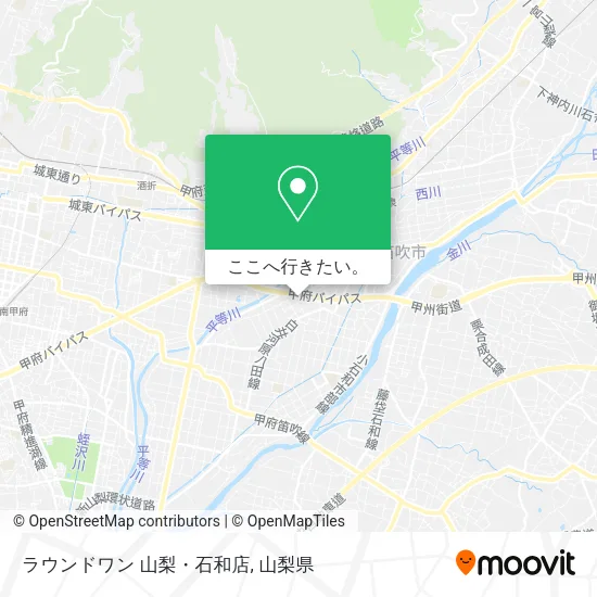 ラウンドワン 山梨・石和店地図