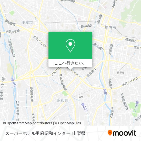 スーパーホテル甲府昭和インター地図