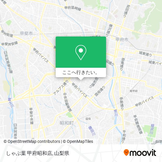 しゃぶ葉 甲府昭和店地図
