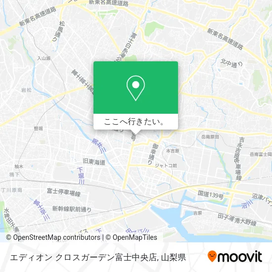 エディオン クロスガーデン富士中央店地図
