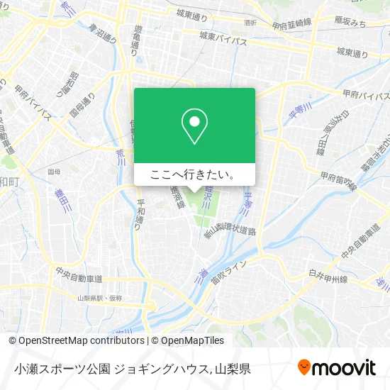 小瀬スポーツ公園 ジョギングハウス地図