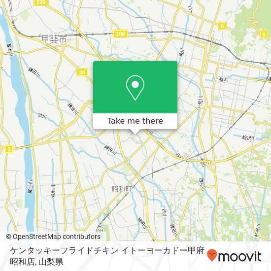 ケンタッキーフライドチキン イトーヨーカドー甲府昭和店地図