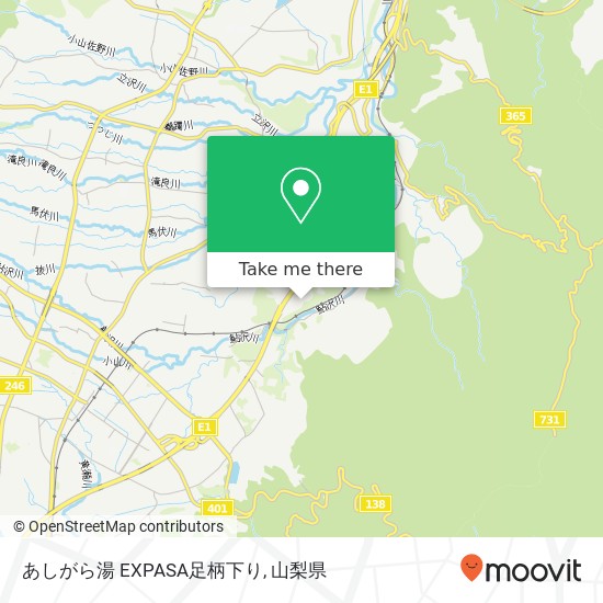 あしがら湯 EXPASA足柄下り地図