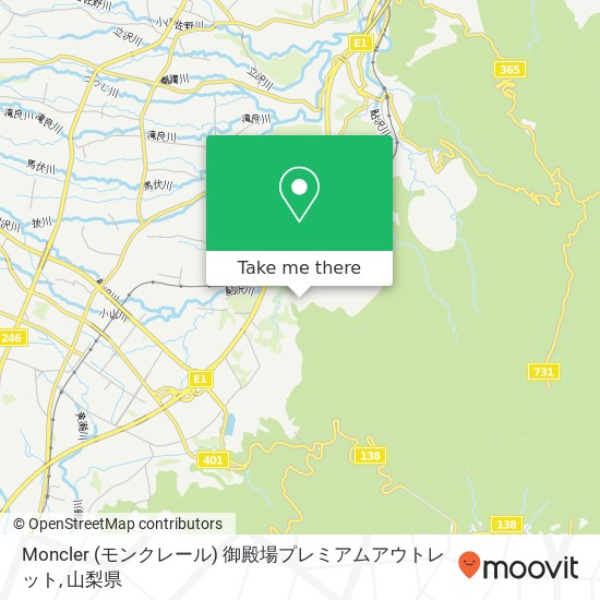 Moncler (モンクレール) 御殿場プレミアムアウトレット地図