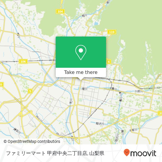 ファミリーマート 甲府中央二丁目店地図