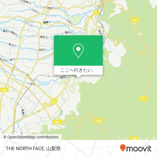 THE NORTH FACE地図