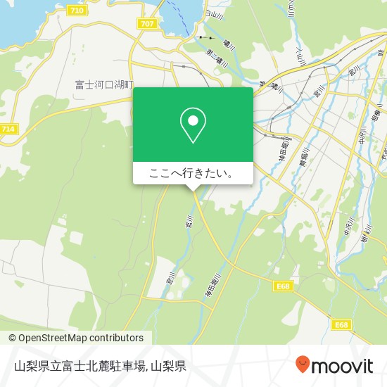 山梨県立富士北麓駐車場地図