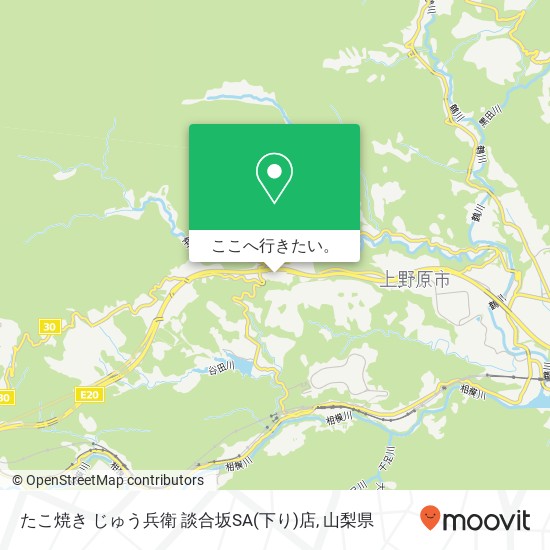 たこ焼き じゅう兵衛 談合坂SA(下り)店地図