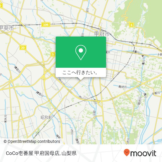 CoCo壱番屋 甲府国母店地図
