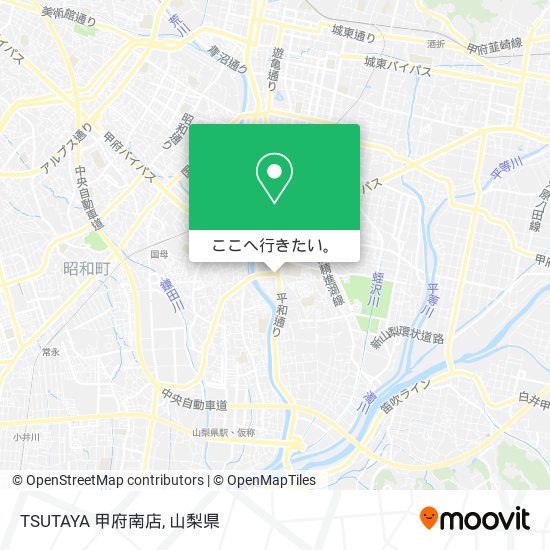 TSUTAYA 甲府南店地図