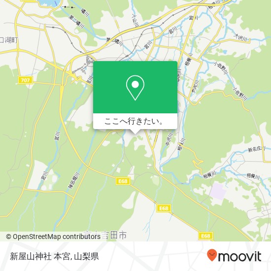 新屋山神社 本宮地図